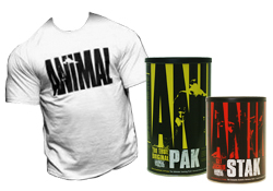 Animal Pak + Animal Stak FREE T-Shirt